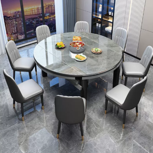 Tavolo da Pranzo Moderno in Legno Massello con Piano in Pietra Allungabile per <span class=keywords><strong>Piccoli</strong></span> Appartamenti e Arredamento Bar - Product Image 6