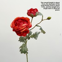 Künstliche Blumen, Ranunkeln, Seerosen, Vintage-Ölgemälde, Pfingstrosen, Hochzeits- und Heimdekoration, Büroverschönerung