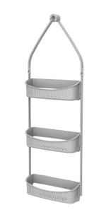 三层大容量金属淋浴罐，带皂液器双层，用于高效的浴室组织 - Product Image 6