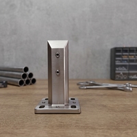 Accessoires de rampe d'escalier extérieure modernes en acier inoxydable pour projets commerciaux, pour balcon, hôtel, villa, jardin et pièces en verre