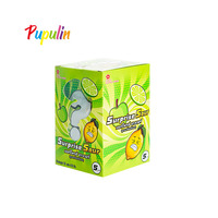 Mélange de bonbons à mâcher super aigre saveur de citron haricot de bonbons même couleur Challenger forme de boule de bonbons saveur de fruits doux gommeux