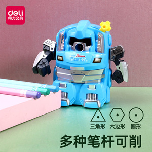 Deli Pencil Sharpener 0729 Hand Crank Design Animal Type Plastic Manual Sharpening Tool - Product Image 5