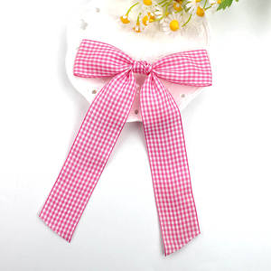 Длинный бант для девочек в клетку - Product Image 5