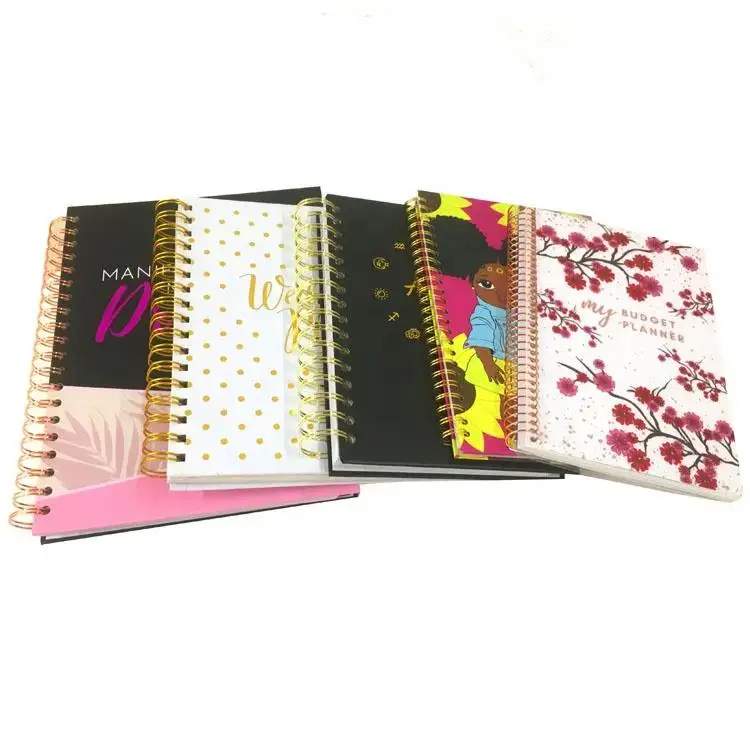 Cuadernos de espiral a granel baratos, cuaderno reciclable, respetuoso con el medio ambiente, carpeta de diario de hojas sueltas para niñas