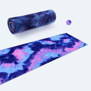 Toallas de Fitness Antideslizantes, Tapetes de Yoga Multicolores con Estampado Tie-Dye, de Secado Rápido y Transpirables, Rectangulares - Product Image 4