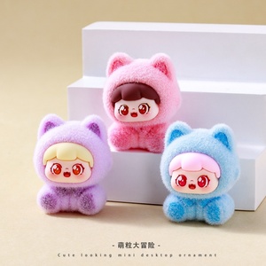 Đồ trang trí bàn làm việc dễ thương tự làm mới về, mèo ngồi hình cô gái, phụ kiện móc khóa tự làm, đồ chơi mô hình trẻ em, quà tặng - Product Image 5