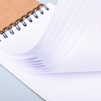 Bloc-notes à spirale en kraft personnalisé, écologique, avec fermeture élastique, logo imprimé, petit format, promotionnel, avec stylo