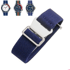 Bracelets de montre tissés en nylon élastique classiques OEM personnalisés de 18 mm, 20 mm, 22 mm, étanches, pour hommes et femmes - Product Image 2