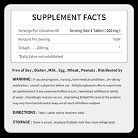 Comprimés de Shilajit, extrait pur de Shilajit de l'Himalaya, complément alimentaire, comprimés de Shilajit avec acide fulvique et oligo-éléments