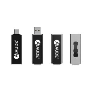 Aiaude push and pull métal logo lumineux otg clé usb type c otg double usb 3 en 1 clé usb pour <span class=keywords><strong>iphone</strong></span>/<span class=keywords><strong>ipa</strong></span> - Product Image 4