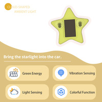 Luz Ambiental Solar para Auto, Lámpara Decorativa LED de Colores para Ventana, Recargable Solar, Sin Cables, Luz Ambiental Interior para Auto