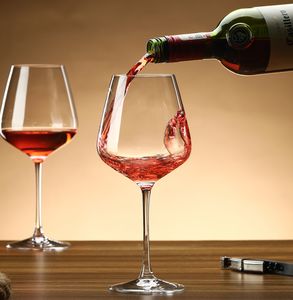 Großhandel Glas becher Hersteller Classic High Cup Custom Kristall Weinglas für Rotwein mund geblasen Weinglas Tasse mit Logo - Product Image 3