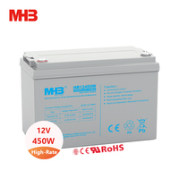 Baterai AGM High Rate Mhb 12V 450W 100ah HR12450W untuk Baterai Cadangan UPS