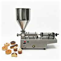 Machine à cupcakes semi-automatique commerciale, petite machine à macarons, équipement de remplissage de chocolat, machine à remplissage de crème fraîche en acier inoxydable