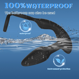 Télécommande pour smartphone, 9 fréquences, masseur de prostate en silicone liquide, anneau pénien, rotation à 360 degrés, plug anal électrique - Product Image 2