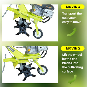 Vertak 139CC Benzine Aangedreven Freesmachine Multifunctionele Bodemfrees met Onkruidbestrijding & Ploegen voor Huis Tuin Kleine Boerderij - Product Image 4