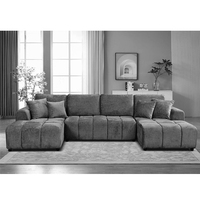 Canapé-lit convertible deux places en U, pliable, en velours, écologique, confortable, durable, avec rangement, pour la maison - Vente en gros