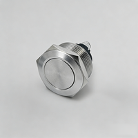 Interrupteur à bouton-poussoir métallique de 22 mm, instantané, anti-vandalisme, interrupteur métallique éclairé 22-C1 CE RoHS