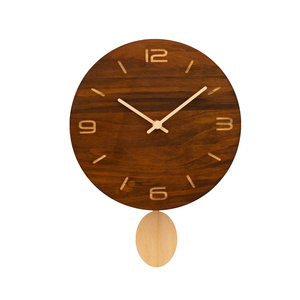 Reloj de pared de madera con forma de icono, cortado con láser, hecho de madera entera, decoración para colgar en la pared. - Product Image 4