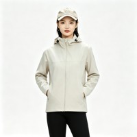 Veste softshell à capuche unisexe pour le ski avec col montant, fermeture éclair, légère, coupe-vent, imperméable pour les sports d'hiver et l'escalade