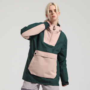 Veste Anorak de <span class=keywords><strong>Ski</strong></span> Unisexe, Imperméable 10 000 mm, Respirante, Coupe-Vent, avec Capuche, Fermeture Éclair, Grande Poche Kangourou, <span class=keywords><strong>pour</strong></span> Snowboard et Hiver - Product Image 5