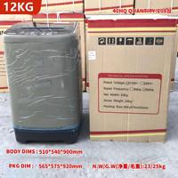 Lave-linge électrique entièrement automatique pratique avec fonction séchage intégrée, tambour intérieur en acier inoxydable, capacité de 10 kg