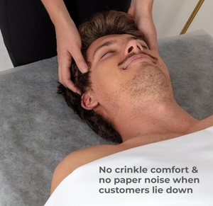 Couvre-lit de spa jetable blanc Matériau non tissé respirant et imperméable pour table de massage Table de cirage de tatouage - Product Image 5