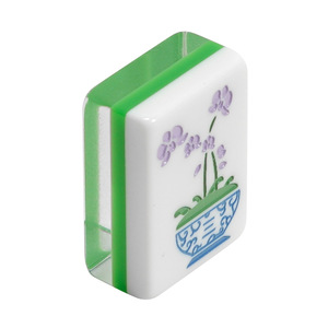 Jeu de tuiles de mahjong en acrylique, format voyage portable, design Joker bleu et blanc, couleurs personnalisées disponibles pour les jeux de cartes et d'échecs - Product Image 2