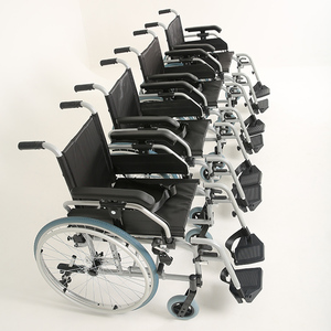 Silla de ruedas manual plegable portátil de aluminio estándar para discapacitados, silla con inodoro de precio barato estándar, para discapacitados - Product Image 5