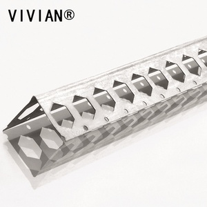 Perfil de Esquina de Acero Galvanizado, Aleación de Aluminio y Vinilo con Acabado de PVC, Resistente a Impactos, <span class=keywords><strong>para</strong></span> Aplicación de <span class=keywords><strong>Mortero</strong></span> y Uso en Paneles de Yeso - Product Image 3
