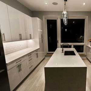 Modern Style Matt Finish Thermofoil Luxury Lacquer Kitchen Cabinets Modular Designs Kitchen Pantry <b>Cupboard</b> - Product Image 4