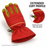 Gants de sauvetage pour pompiers, résistants aux flammes, aux coupures et aux abrasions, avec poignets allongés