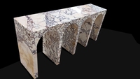 Usine directe 2023 meubles en marbre moderne chaud Caracata Viola travertin luxe arche marbre console table d'angle