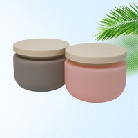 Vente Chaude Gommage au Sucre Brun Mat Gris Rose Vert Beurre Corporel Crème Capillaire Visage Pot en Plastique de 8 oz avec Couvercles