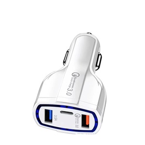 Pabrik grosir JY-368 QC3.0 <span class=keywords><strong>USB</strong></span> pengisi daya mobil pintar 3 port Tipe <span class=keywords><strong>C</strong></span> pengisi daya <span class=keywords><strong>USB</strong></span> soket pemantik rokok telepon adaptor daya - Product Image 1