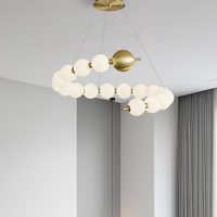 Lustre LED moderne rustique à pampilles multiples en métal, design français, hauteur réglable, pour salon et hôtel