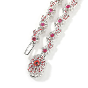 Gargantilla exagerada de fantasía oscura, collar grueso de latón, espina, ojos rojos, cadena de 25mm, joyería de Hip <span class=keywords><strong>Hop</strong></span> para hombres, mosaico 5A, Zirconia cúbica - Product Image 3