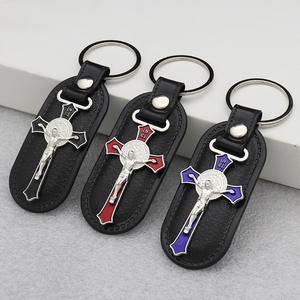 Métal Saint Père Mère Chrétien Religieux Cadeau Sainte Marie Benoît San <span class=keywords><strong>Judas</strong></span> Tadeo Orthodoxe PU Porte-clés Ornement - Product Image 2