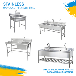 X-MING Trung Quốc Nhà cung cấp freestanding bồn rửa di động thương mại Tùy chỉnh nhà bếp Nhà hàng công cộng bền bồn rửa - Product Image 3