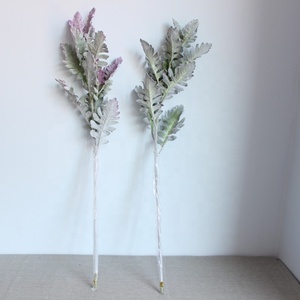 Populaire 75cm Offre Spéciale Feuille Artificielle Faux Latex En Plastique Flocage Feuilles pour Arrangements Floraux et Décoration de La Maison - Product Image 5