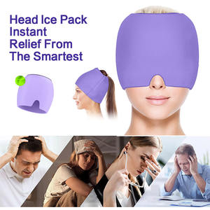 Paket panas & dingin pereda migrain-pak es dapat dipakai ulang pembungkus kepala & topi Gel dingin untuk sakit kepala nyaman - Product Image 6