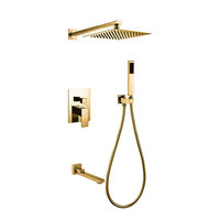Robinet de douche encastré de haute qualité avec pomme de douche de 8'', 10'', 12'', ensemble de douche pour bain à eau froide et chaude