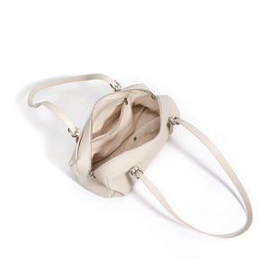 2026 Early Spring Genuine Leather Women's Boston Retro High-end <b>Bowling</b> Commuter Shoulder Bag Polyester Lining Zipper Big Size - Product Image 3