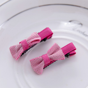 Barrette à cheveux en cristal pour enfants, accessoire vintage avec nœud, style coréen, tendance, créative, à blocs de couleur - Product Image 6