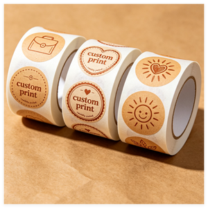 Adesivi Sigillanti Personalizzati con Logo e Motivi Carini, <span class=keywords><strong>Etichette</strong></span> Impermeabili Autoadesive per Chiusura Scatole e Imballaggi - Product Image 1