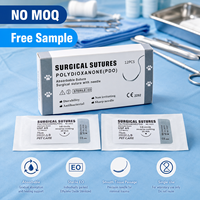 Sutures chirurgicales en polydioxanone (PDO) à succès (USP 4/0) avec aiguille à coupe inversée 3/8 cercle, qualité supérieure pour usage vétérinaire