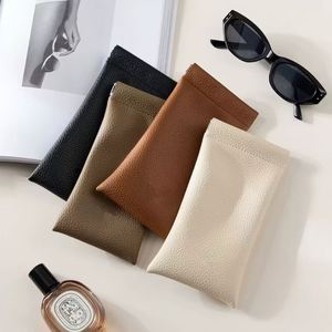 Étui de rangement portable pour lunettes de soleil en cuir PU, style suspendu, ouverture élastique, boîte à fermeture automatique - Product Image 2