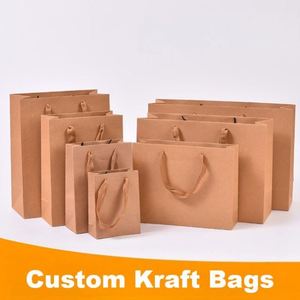 Bolsas de Cartón Promocionales Personalizadas, Bolsas de Papel Kraft con Asas Tejidas para Ferias Comerciales, Precio de Fábrica - Product Image 6