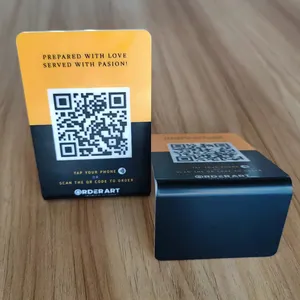 Ntag213 présentoir personnalisé NFC QR Code Terminal générateur de paiement affichage acrylique NFC Menu Table support