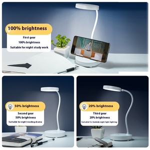 OEM/ODM Hot Bán Dual-Mục Đích Sinh Viên Ký Túc Xá Phòng Ngủ Nhựa Cơ Thể Pin Giường Bên Hoạt Động Bảo Vệ Mắt Đèn Bàn - Product Image 2